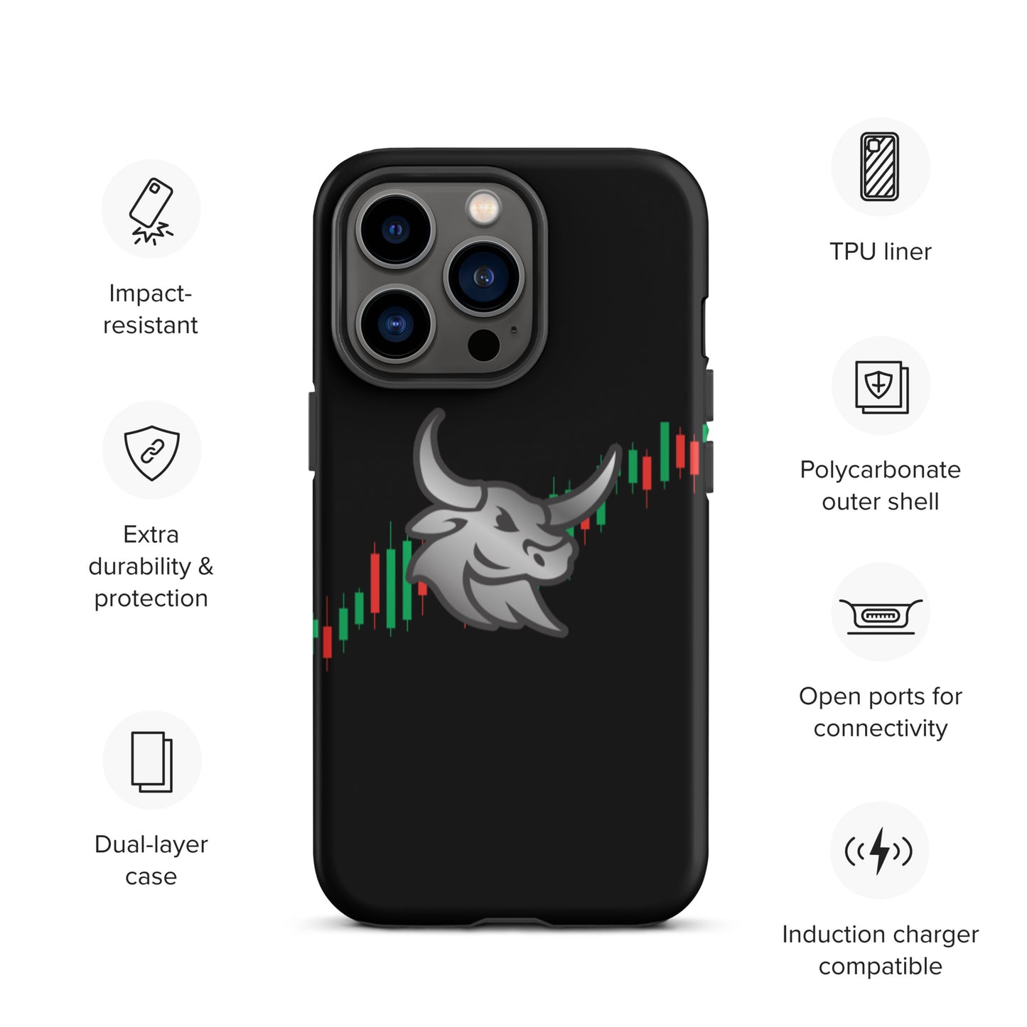 Logo "Bull-Candles" Tough iPhone case