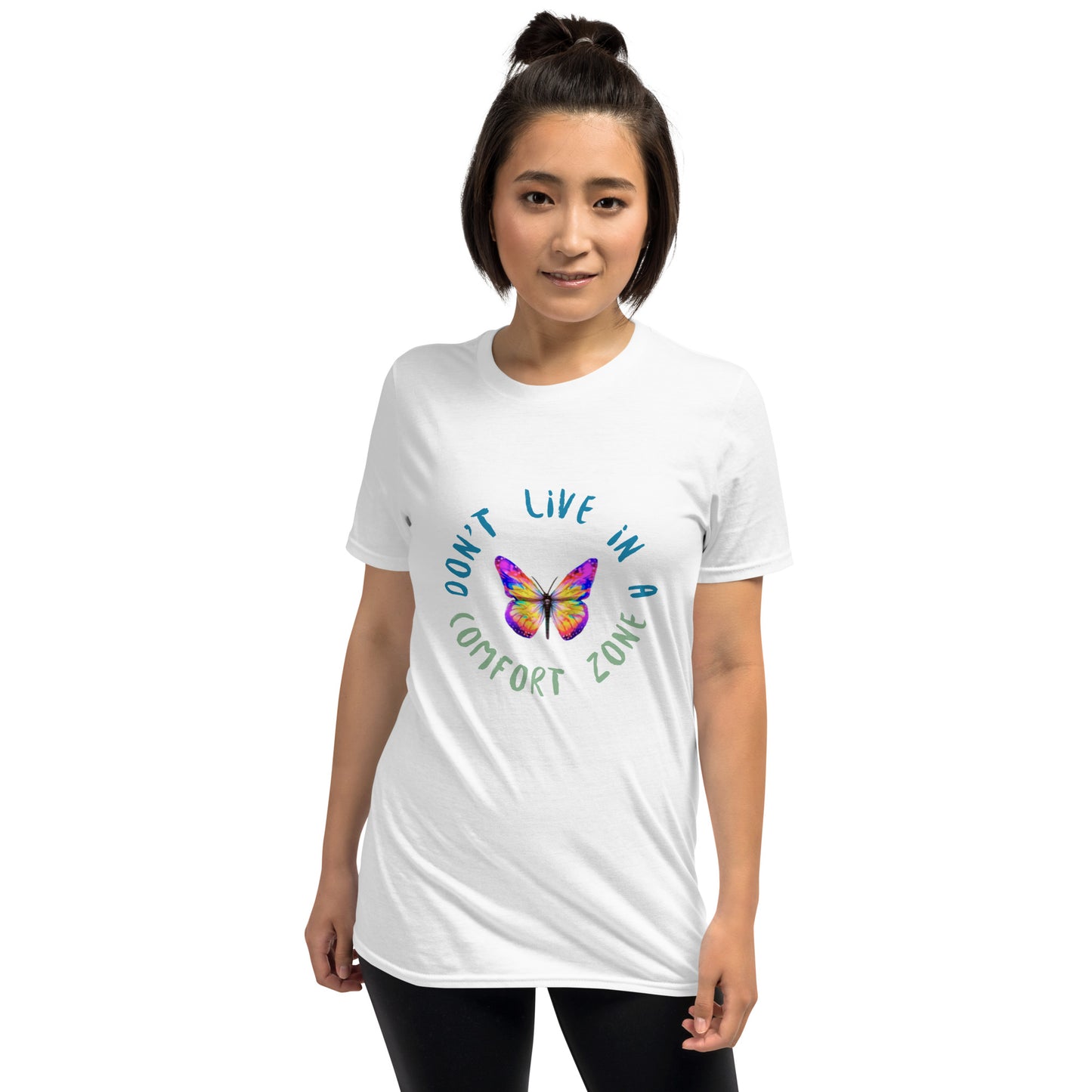 Live Outside Comfort Zone, Moving Forward (MOFO) Designs Short-Sleeve Unisex T-Shirt