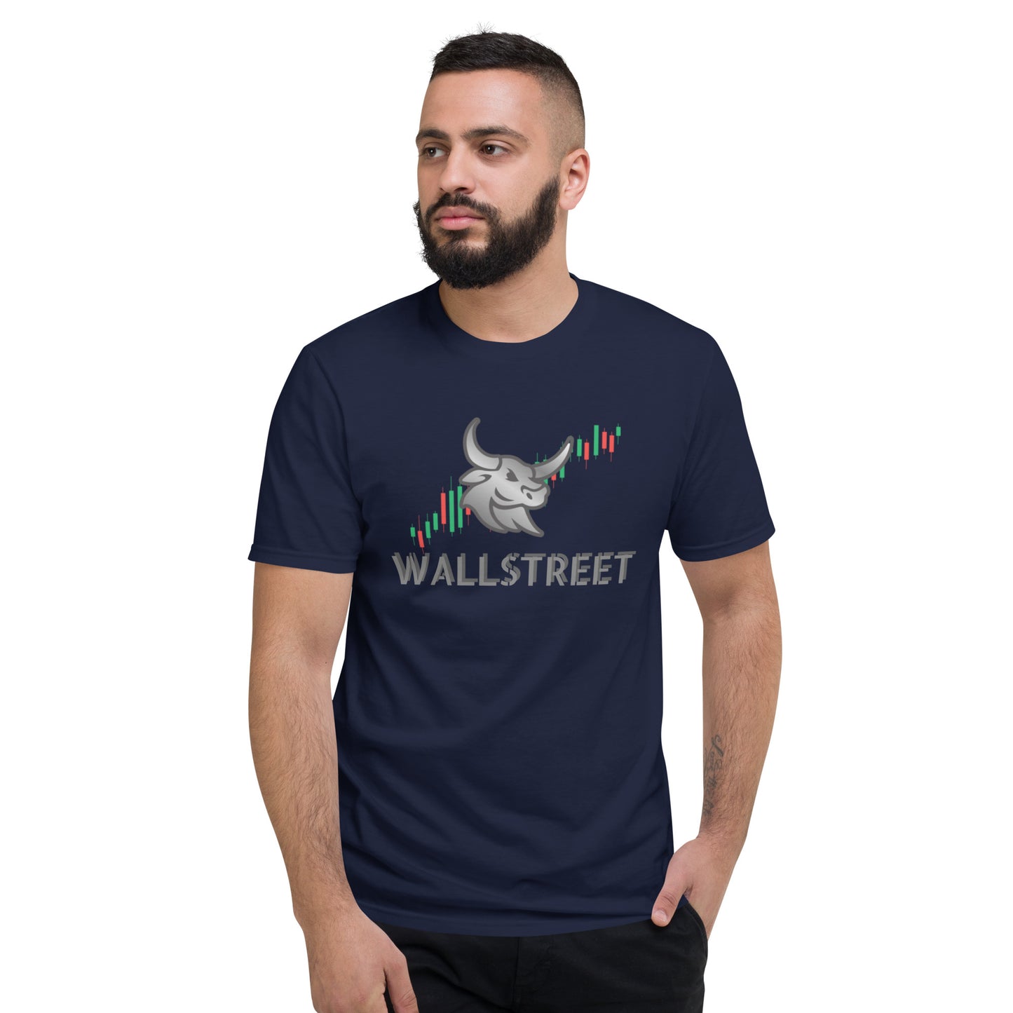 Large Logo "WALLSTREET" Mens Short-Sleeve T-Shirt