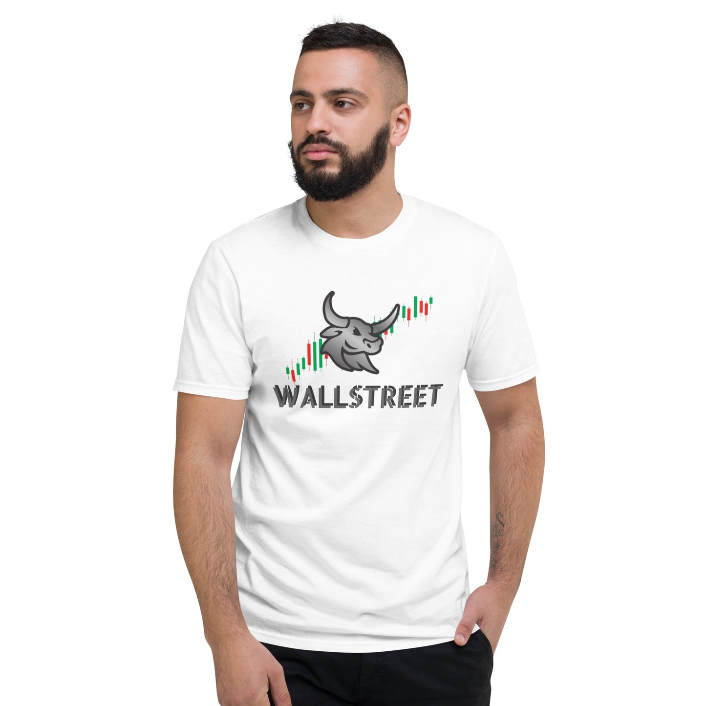 Large Logo "WALLSTREET" Mens Short-Sleeve T-Shirt